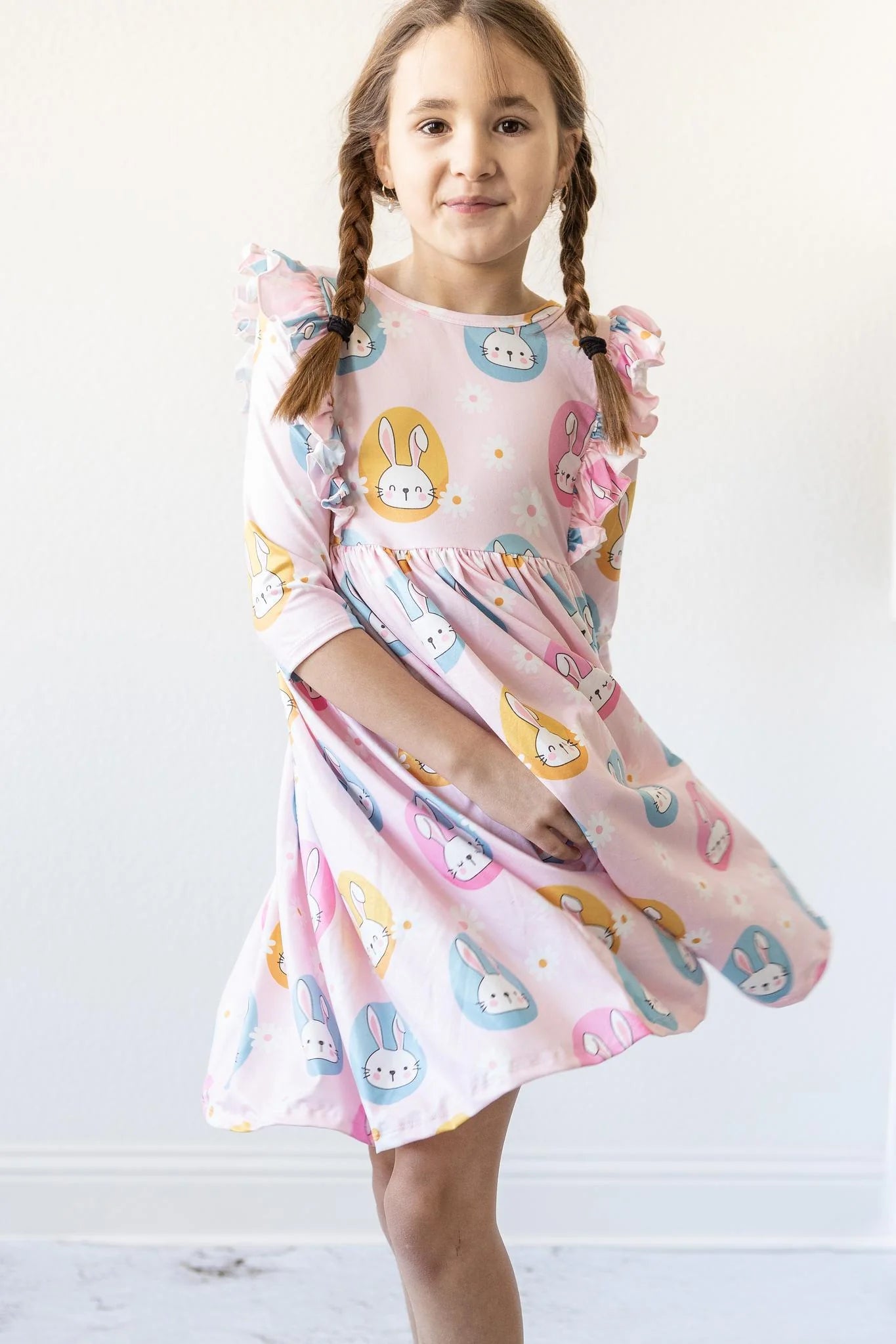 Girls Hop 'Til YOu Drop Ruffle Twirl Dress