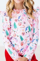 Girls Sugarplum Fairy Ruffle Tee