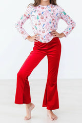 Girls Velvet Bells Leggings