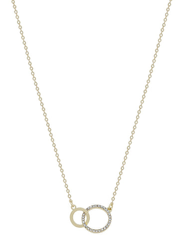 Chain with Rhinestone Interlocking Circles