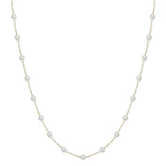 Gold Chain & Pearls Necklace