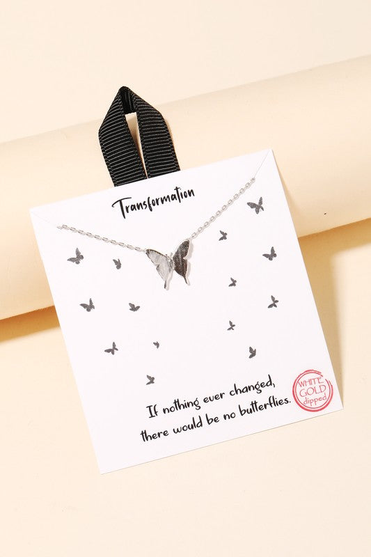 Butterfly Transformation Pendant Necklace