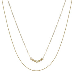 Layered Necklace with Beaded Chain