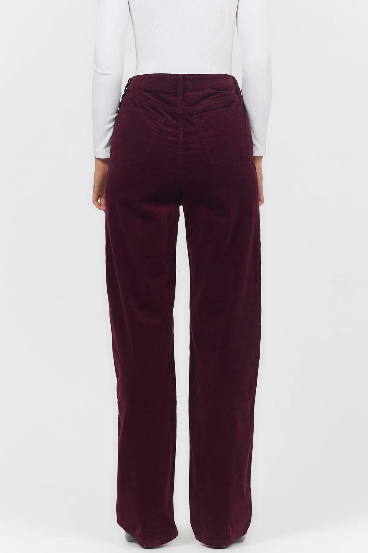 Holly High Rise Straight Leg Velevet Pants