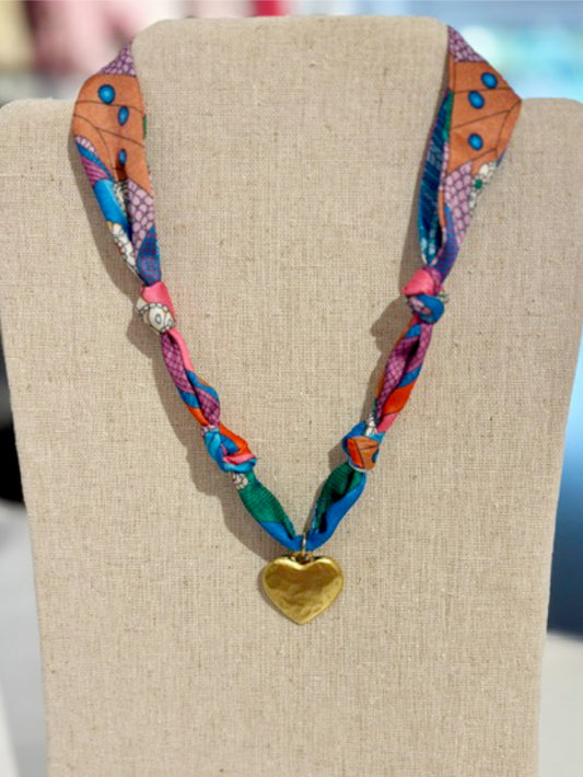 Scarf Necklace ~ Heartstrings & Hues