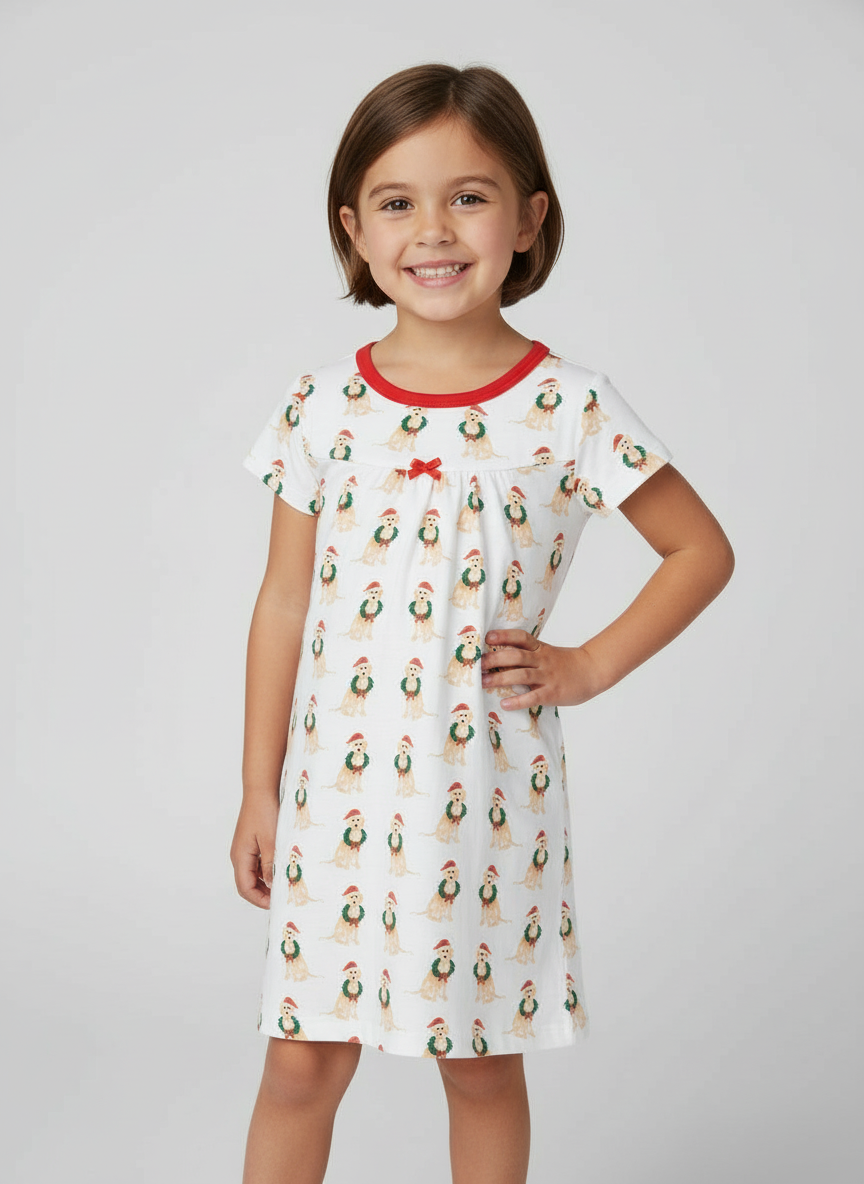 Holiday Dogs Bamboo Night Gown