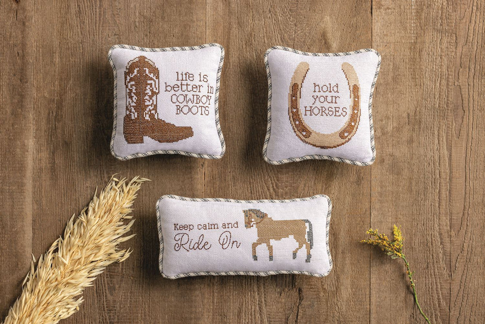 Horse Needlepoint Mini Pillow