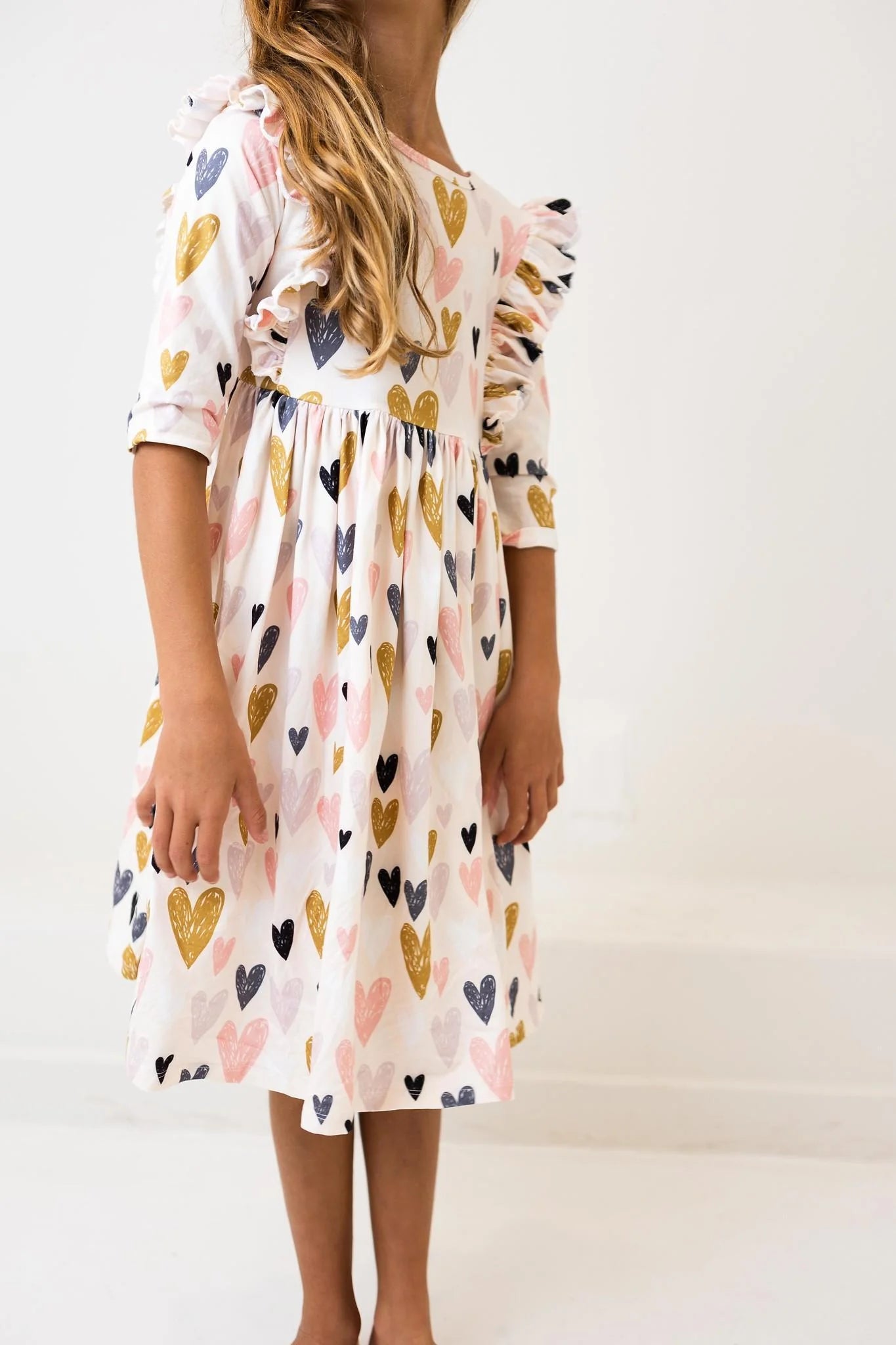 Girls I Heart You Ruffle Twirl Dress