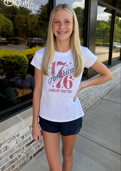 Tween Lux 1776 Land of the Free Tee