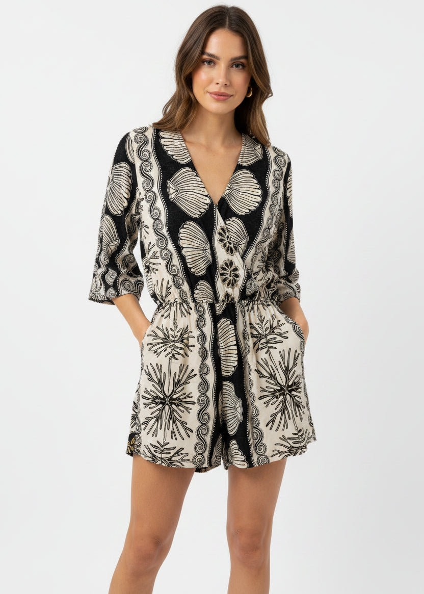 Seashell Print Romper