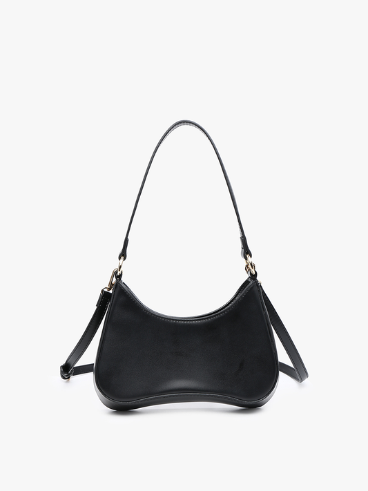 Manila Structured Shoulder Bag w/ Zip Closure