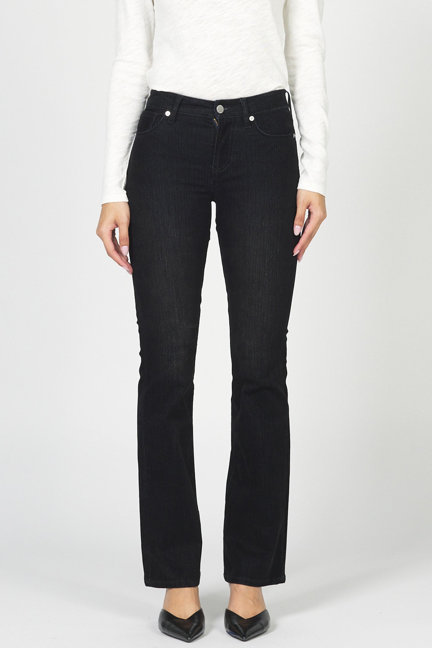 Jaxtyn Velvet Mid Rise Bootcut Jeans