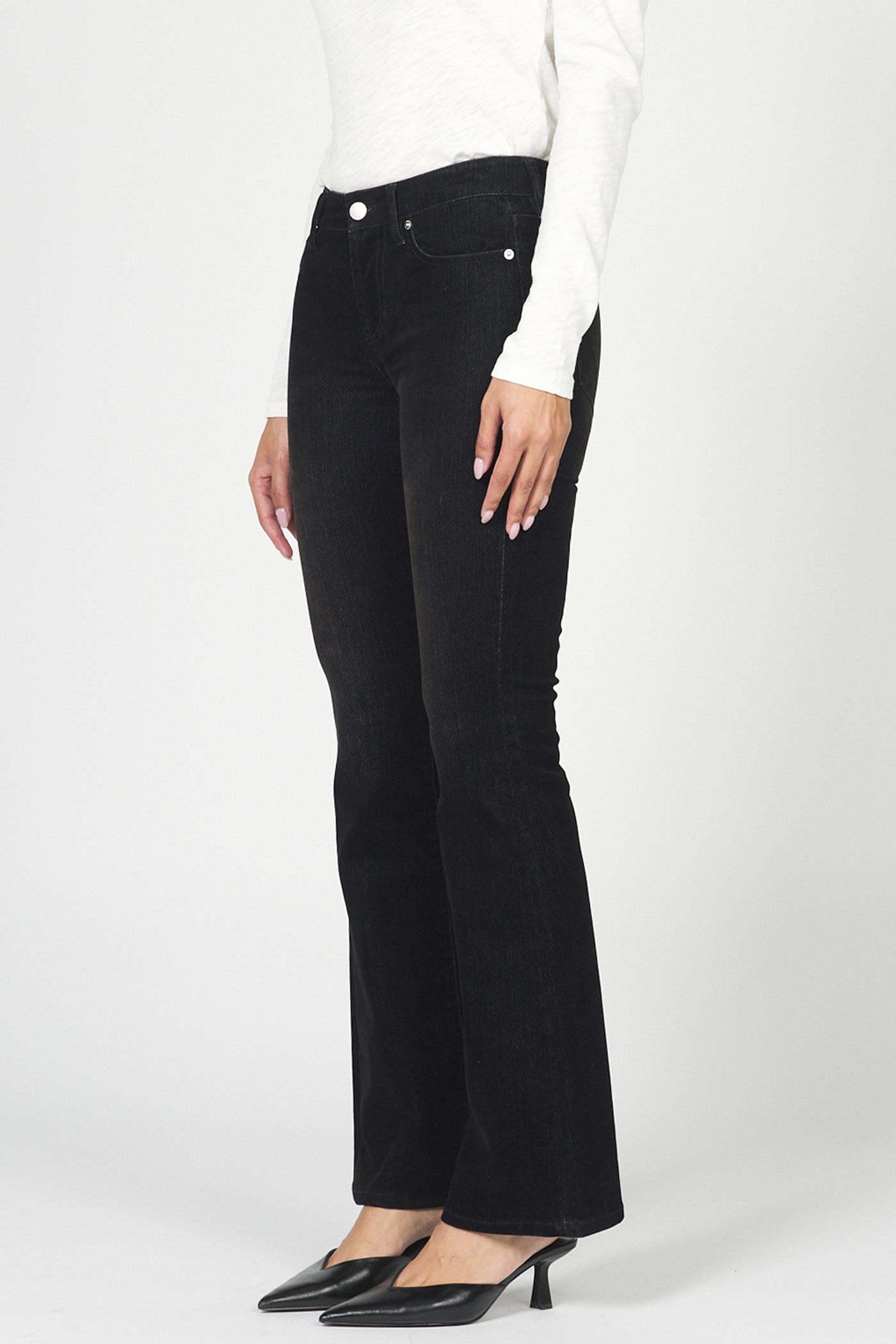 Jaxtyn Velvet Mid Rise Bootcut Jeans