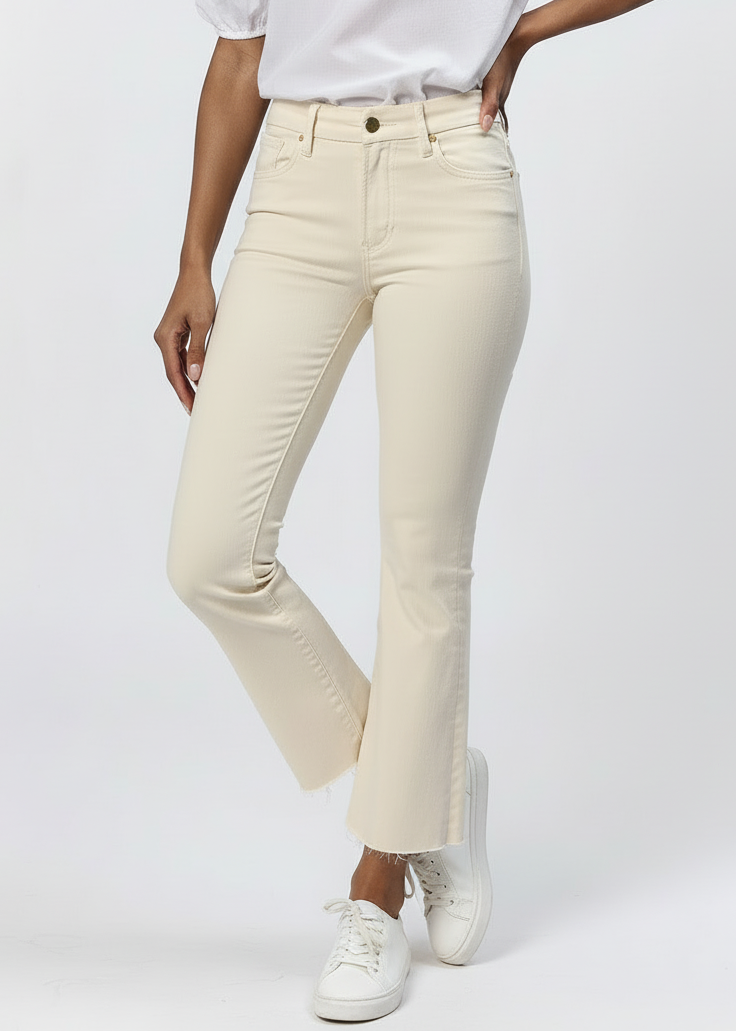 Jeanne Mid Rise Cropped Flare Jeans