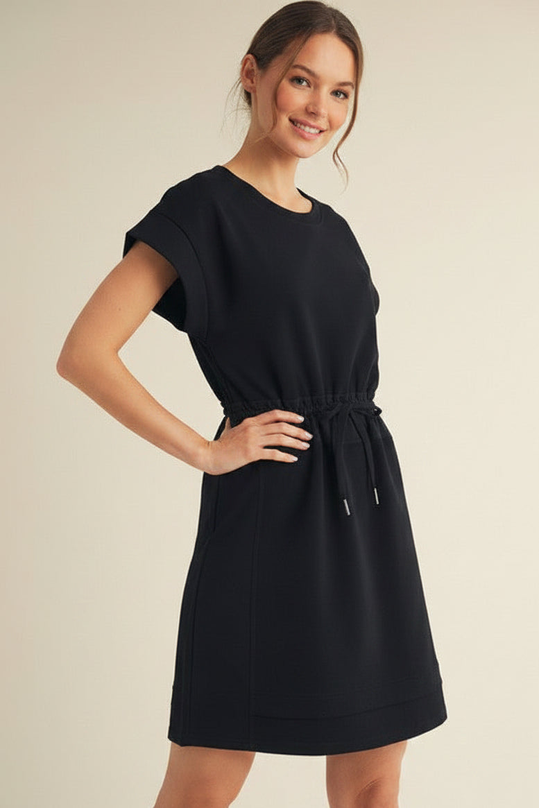 Jersey Drawstring Waist Dress