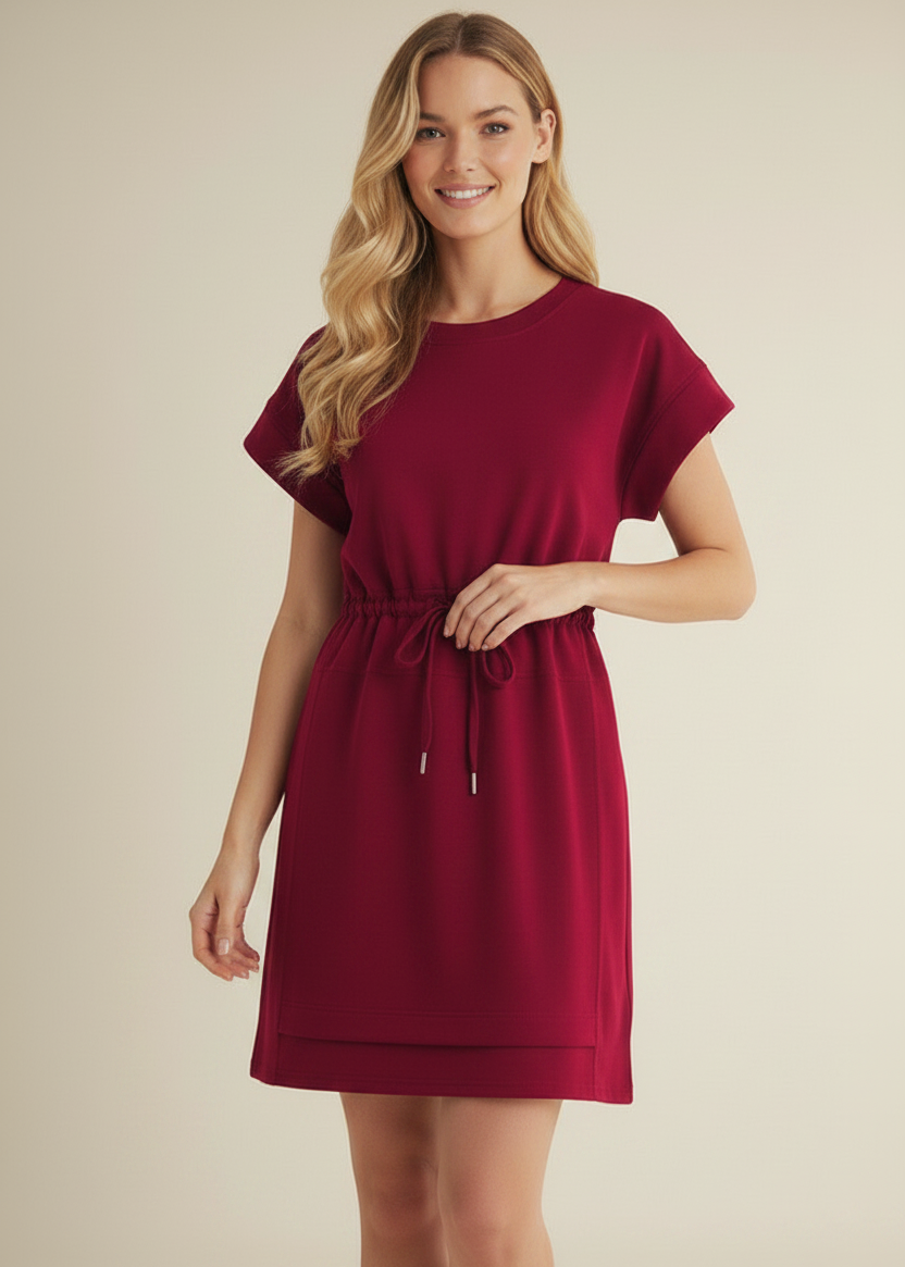 Jersey Drawstring Waist Dress