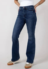 Angled Side Seam Bootcut Jeans