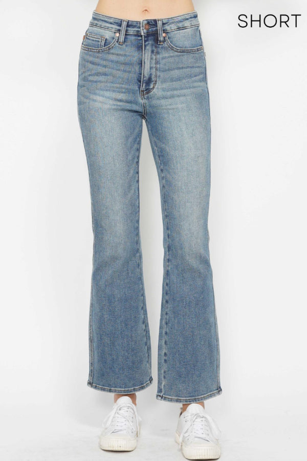 Judy Blue Embroidered Short Bootcut Jeans