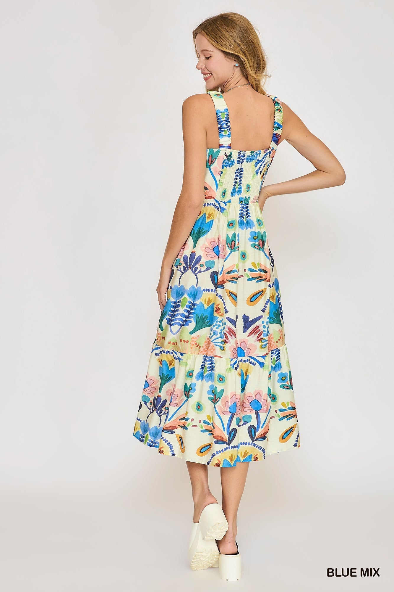 Floral Garden Midi Dress