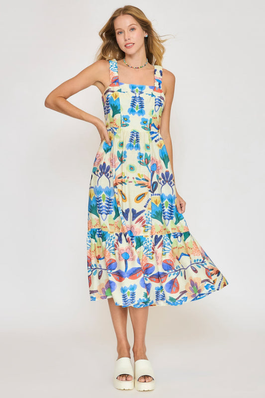Floral Garden Midi Dress