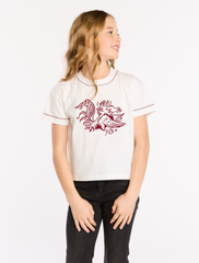 Girls Garnet Embroidered Tee