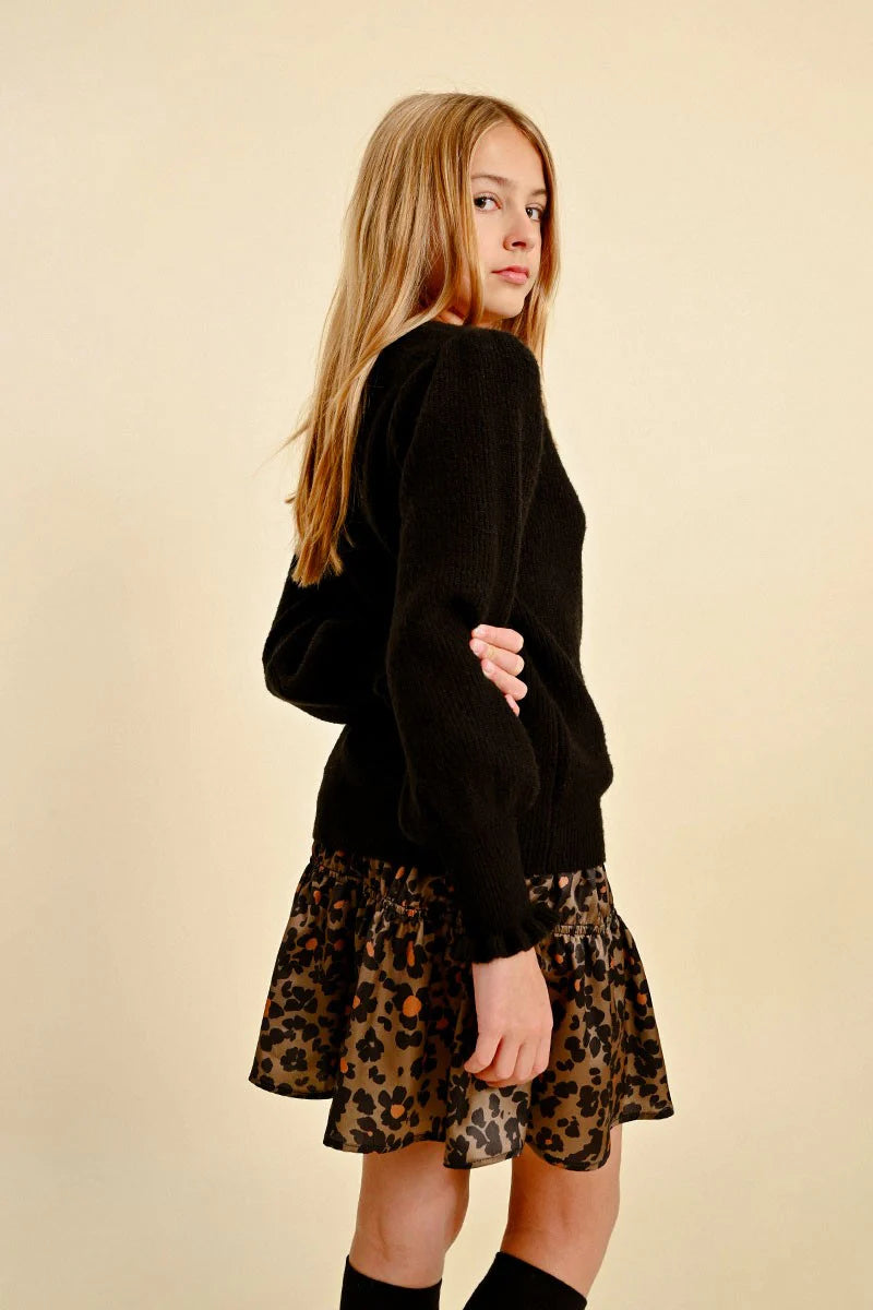 Girls Ruffled Cuff Sweater