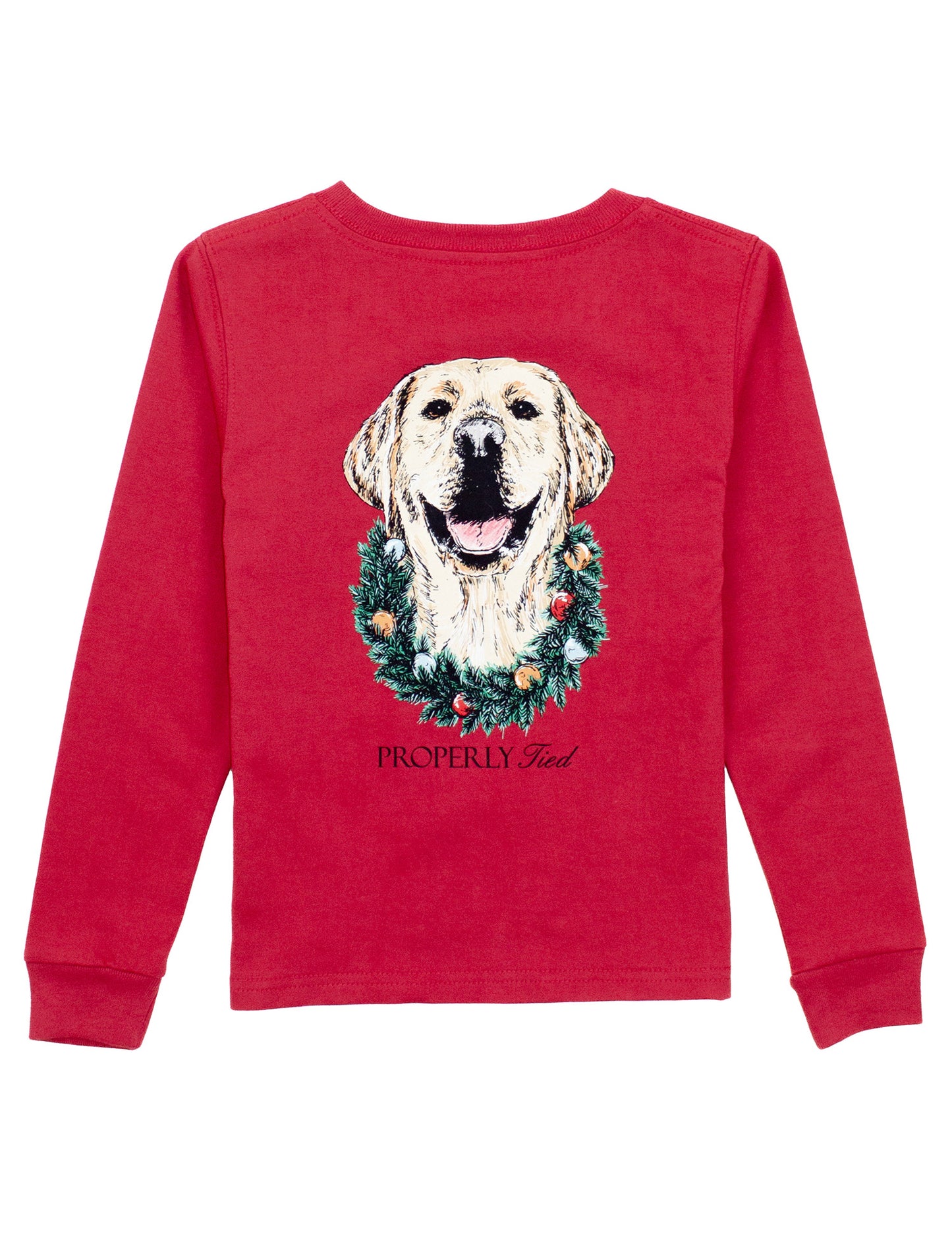 Boys Deck The Paws LS Cabernet