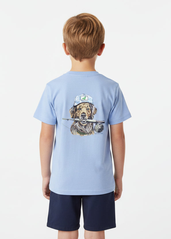 Boys Fishing Buddy Light Blue Graphic T-Shirt