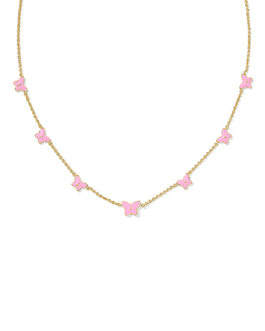 Lillia Butterfly Enamel Strand Necklace