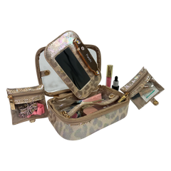 LITT Mini Lighted Mirror Case - Glimmer Leopard