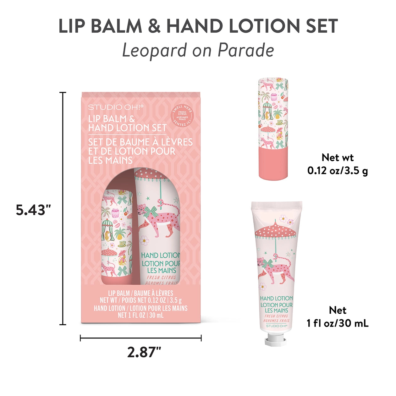 Leopard On Parade Lip Balm & Hand Lotion Set