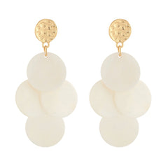 Linked Mother of Pearl Drop Earrings