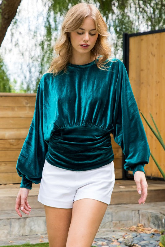 The Haylie Velvet Blouse