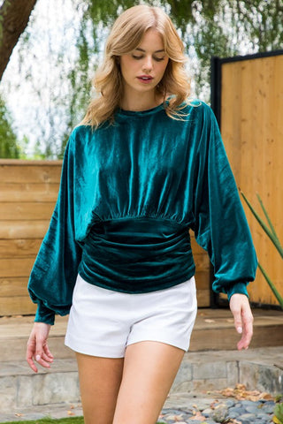 The Haylie Velvet Blouse