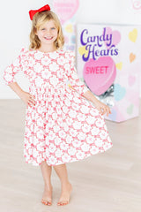 Girls Lovebug Sleeve Ruffle Twirl Dress