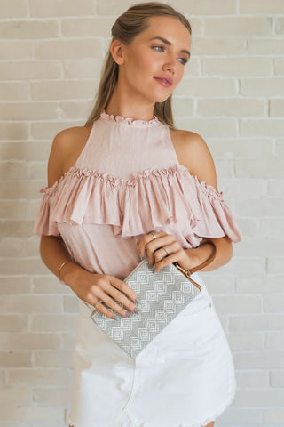 Riley Woven Diamond Pattern Crossbody