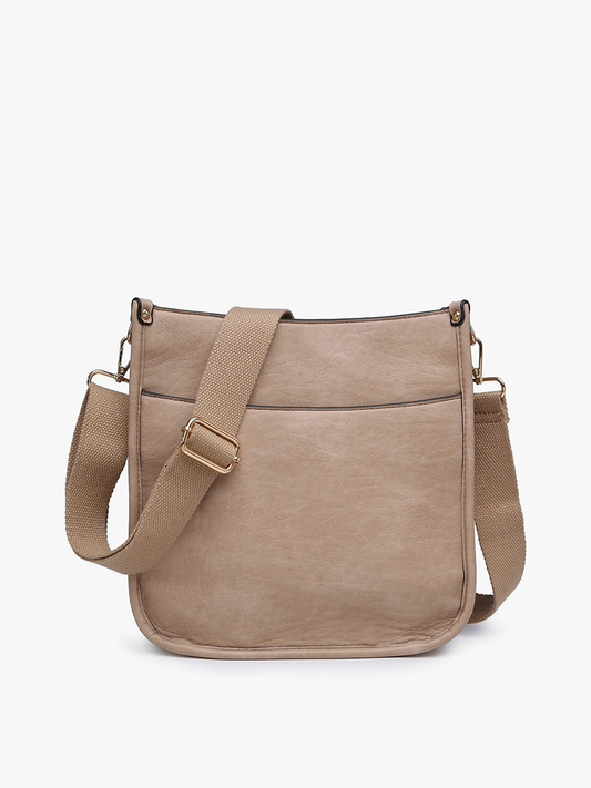 Beige Posie Crossbody Purse