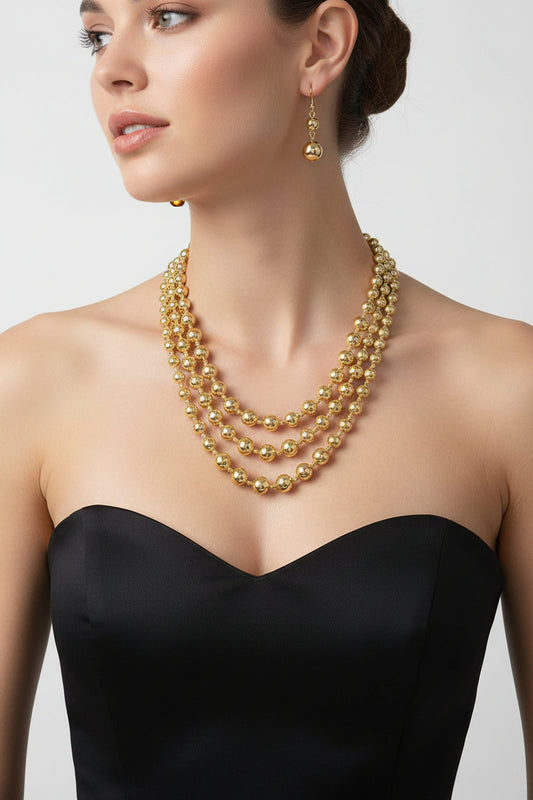 Metallic Ball Necklace