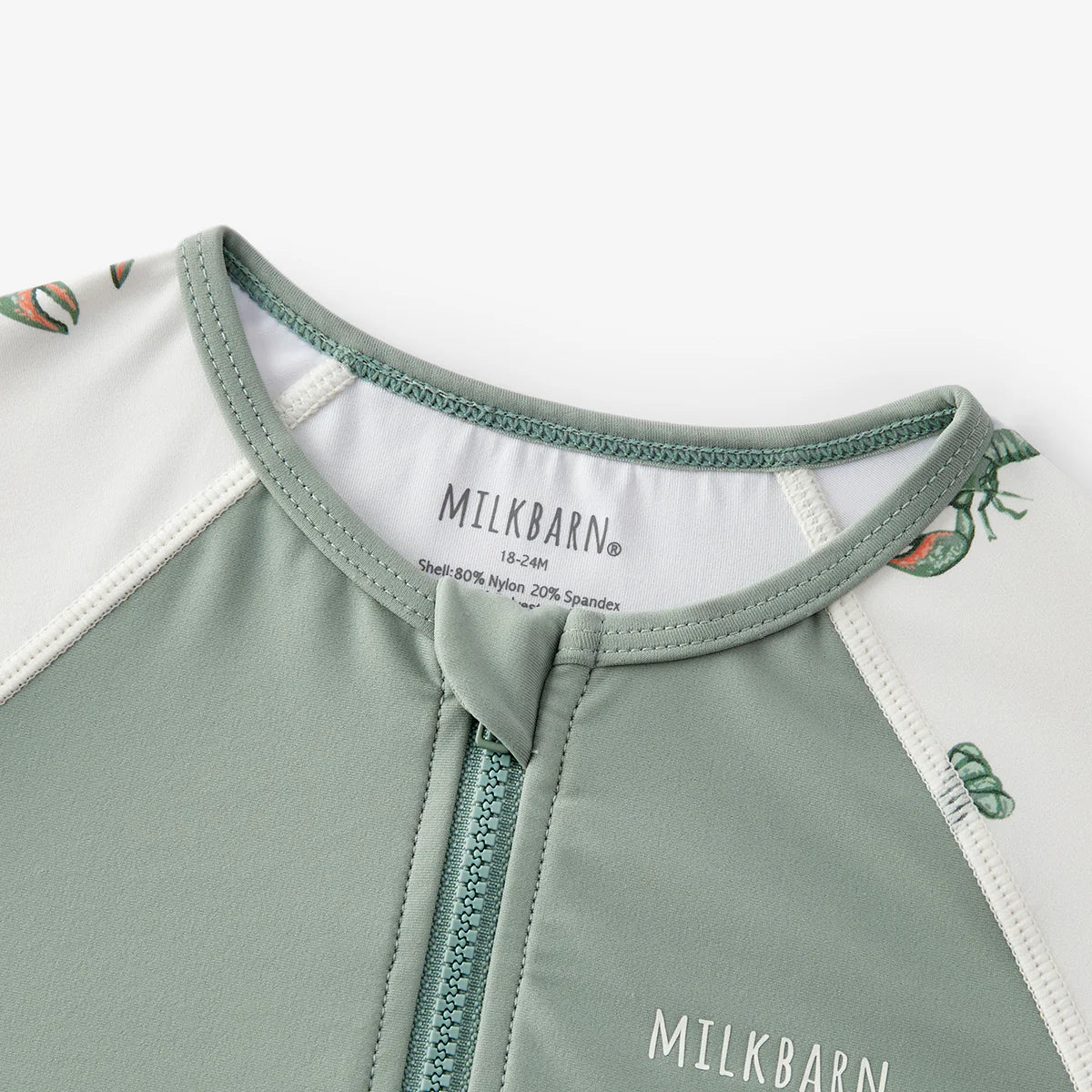 Lobster Zipper Top & Swim Trunks