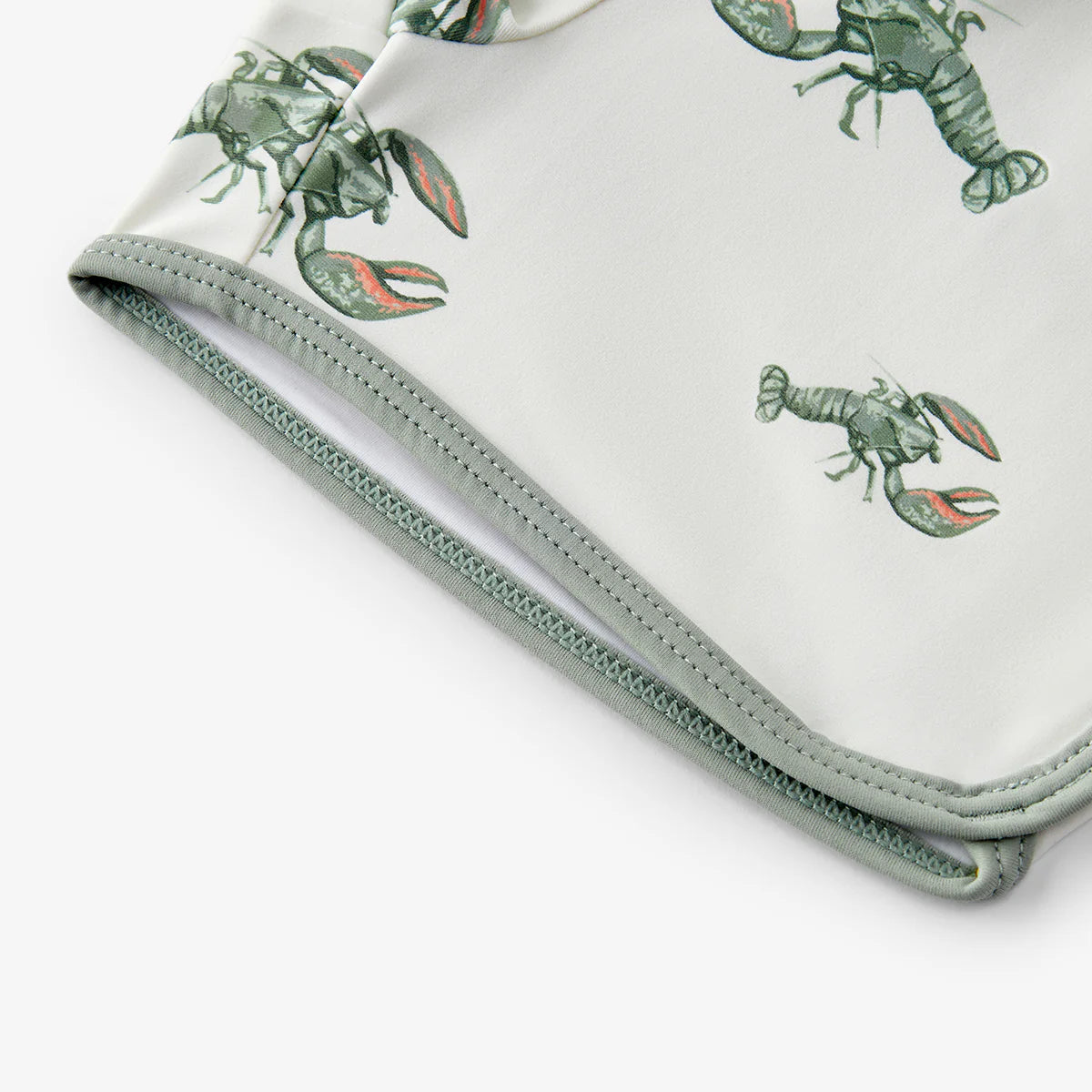 Lobster Zipper Top & Swim Trunks