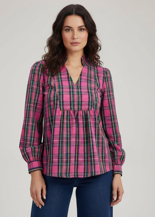 Mitzy Plaid Top