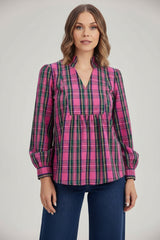 Mitzy Plaid Top