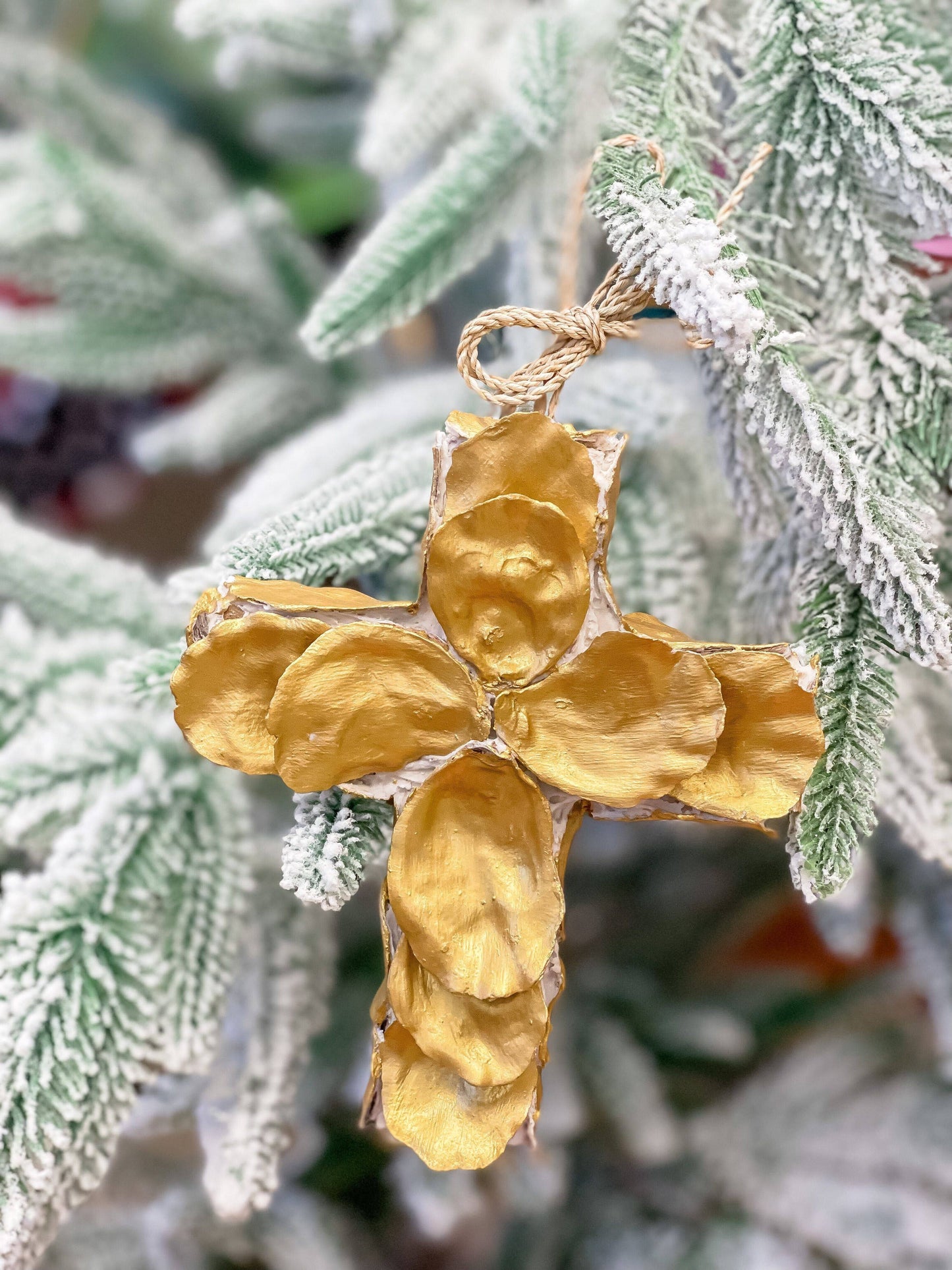 Oyster Cross Ornament