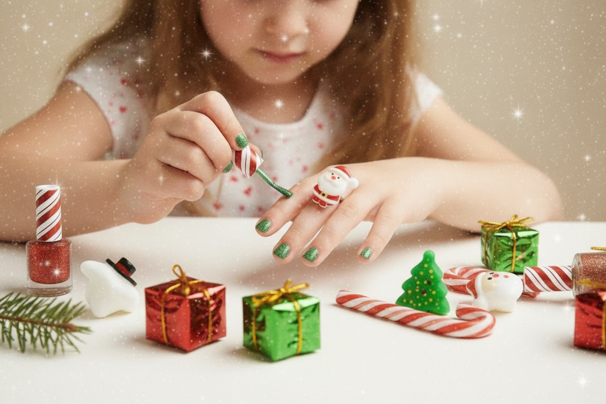 Christmas Nail Polish & Ring Sets