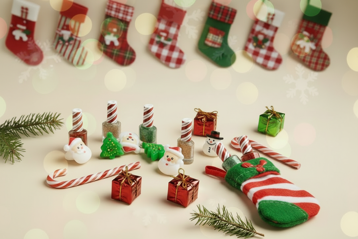 Christmas Nail Polish & Ring Sets