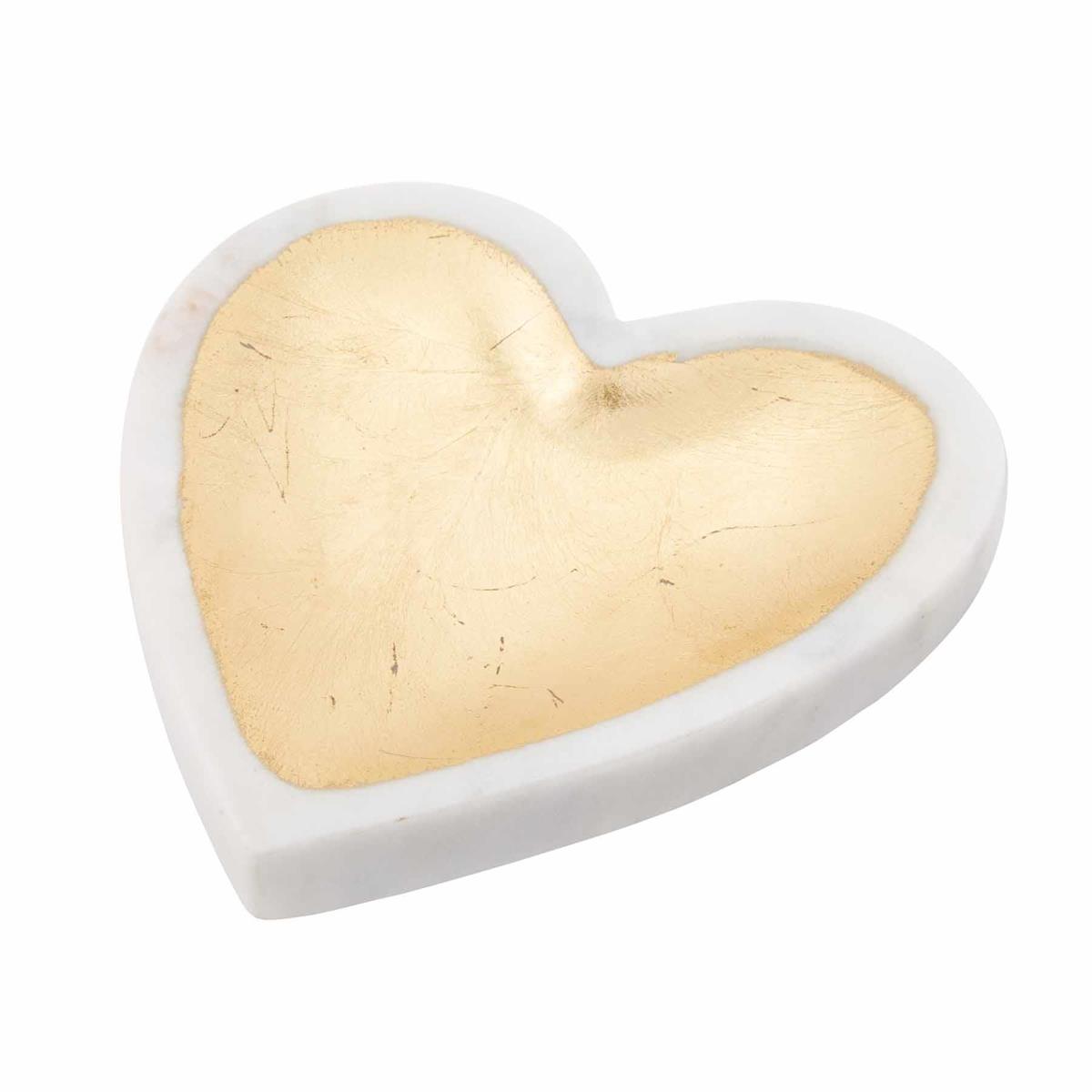 Marble Foil Heart Trinket Tray