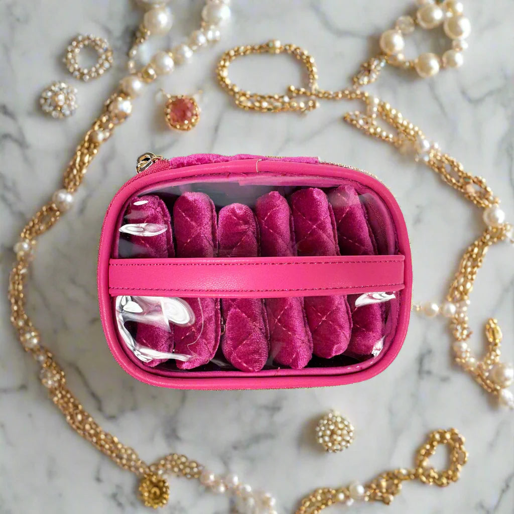 NEW Getaway Jewelry Case - Fuchsia Velvet