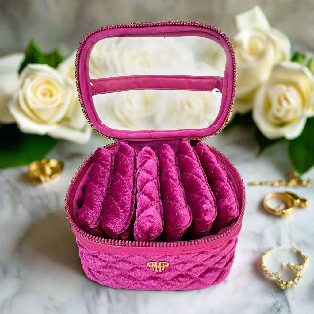 NEW Getaway Jewelry Case - Fuchsia Velvet