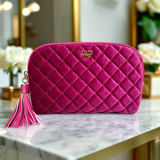 NEW Glam Makeup Case - Fuchsia Velvet
