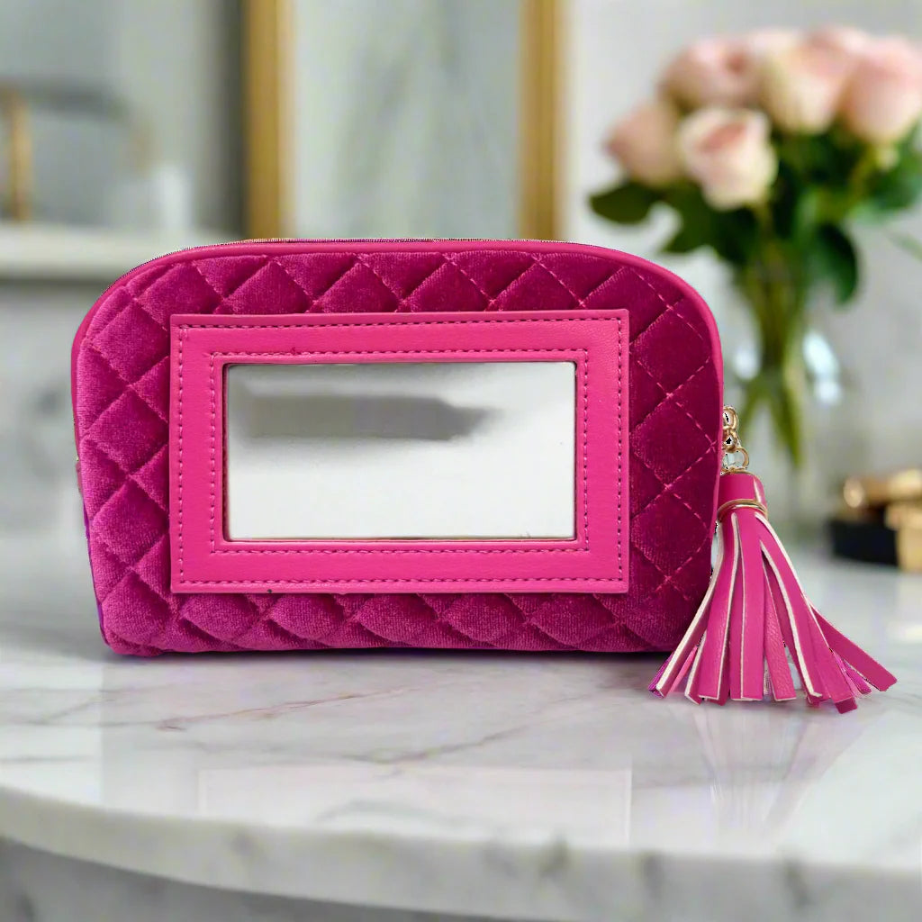 NEW Glam Makeup Case - Fuchsia Velvet